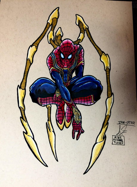 Iron Spider Drawing/Art (Spider-man) | Geek⋅ Amino