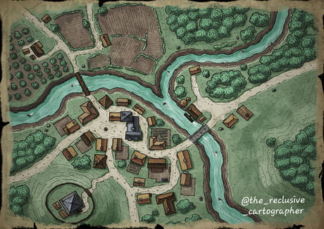 Small Village D D Map Drew This Little Village Map For Dnd. Feel Free To Use! - 9Gag