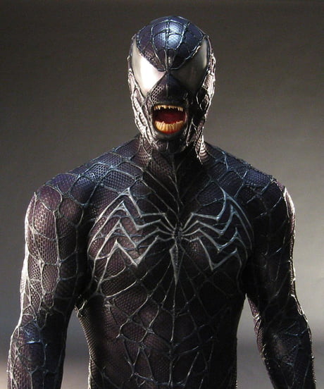 Early makeup/costume test for Venom in 