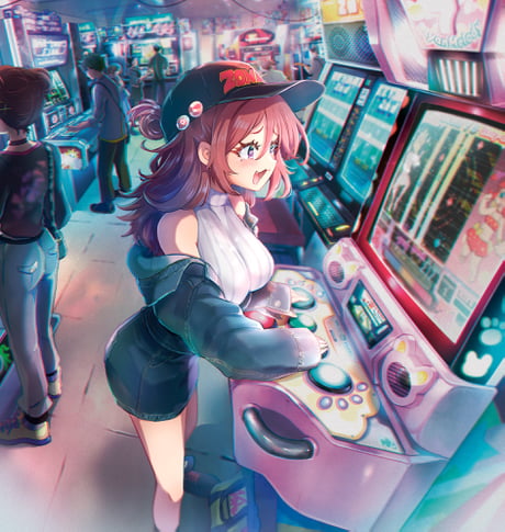 pixelated arcade bliss by midgptjourney on DeviantArt