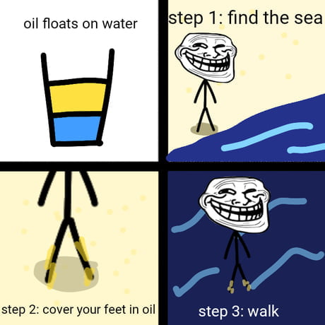 You Know What Doesn't Float On Water? Joe. - 9GAG