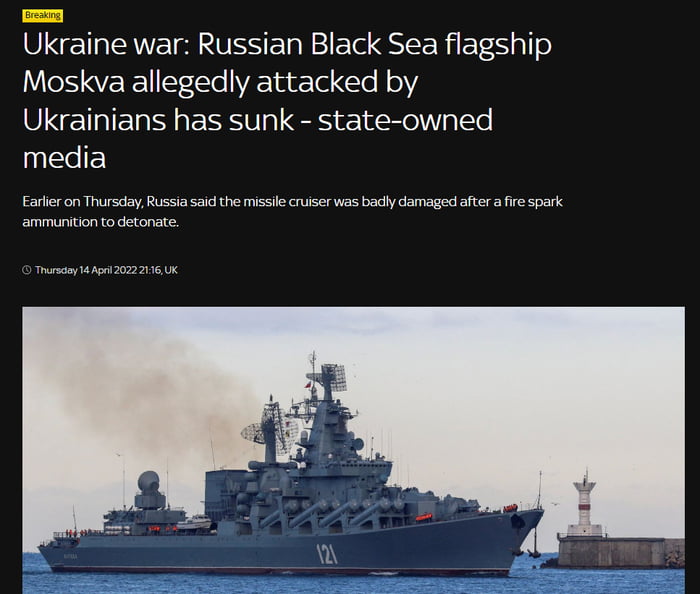 Russian Black Sea Flagship Moskva Allegedly Attacked By Ukrainians Has ...