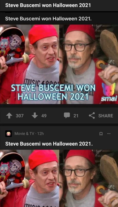 Steve Buscemi won Halloween 2021 9GAG