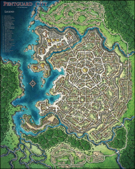 D D Coastal City Map D&D City Map For Your Next Campaign - 9Gag