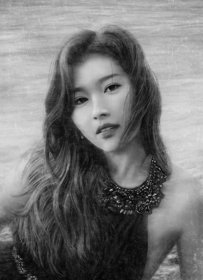 Photo : Digital Art - Sana portrait drawing