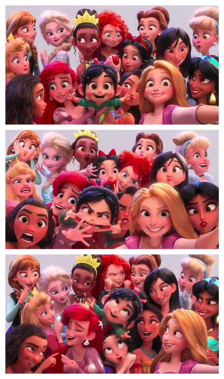 Disney Princesses All Smiles And Photo Xl Ralph Breaks The Internet Wreck It Ralph 2 9gag