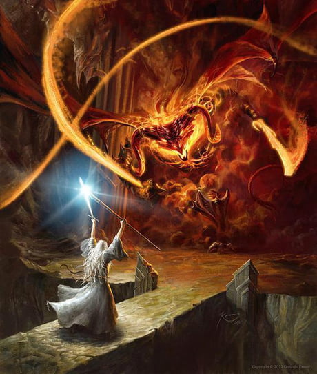 You Cannot Pass.” Gandalf Confronts The Balrog at The Bridge of