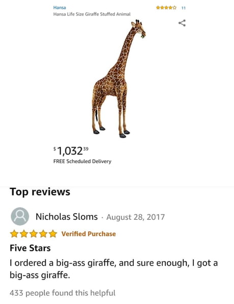 amazon life size giraffe