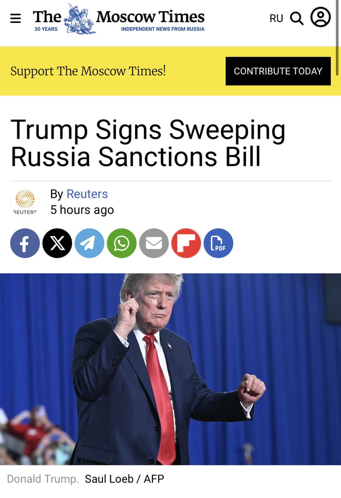 Good, new sanctions on the aggressor are incoming.