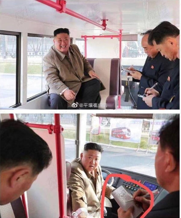 Kim Jong Un visited Pyongyang bus factory - 9GAG