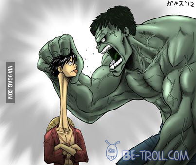 Luffy goes Hulk vs Loki on Kaido! 🤣😂 Muscle, muscle, muscle! Althoug