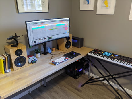 Music studio/gaming setup is complete! for now. : r/pcmasterrace