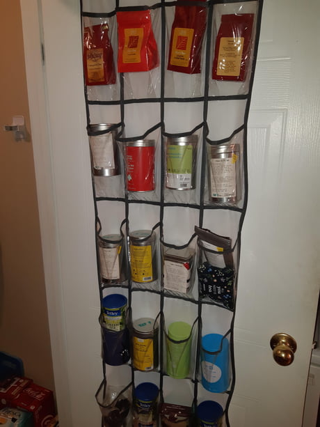 Use An Over The Door Shoe Holder To Organize Loose Leaf Tea 9gag