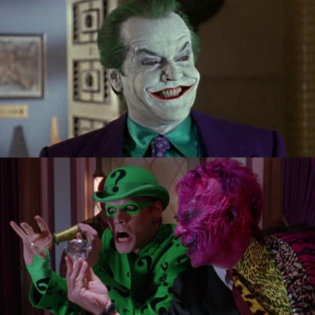 One Of The Problems With Batman Forever Is That Tommy Lee Jones And Jim Carrey Were Both Just Trying To Play The Joker Not Two Face And The Riddler It S Like They