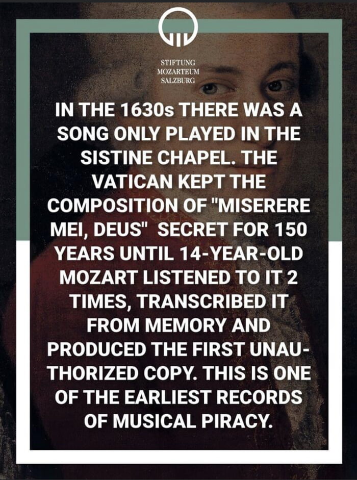 Mozart was a fellow pirate
