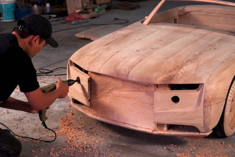 This Guy Built a Wooden Rolls-Royce Boat Tail for His Kid