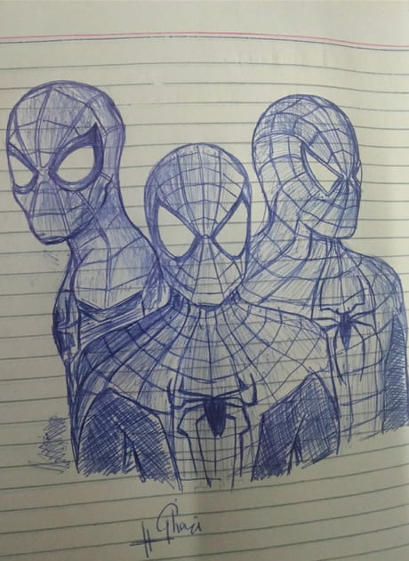 Drawing Spider-Man Black Suit | SpiderMan Marvel Movie 3 Draw - Artamente |  Spiderman, Black spiderman, Marvel spiderman