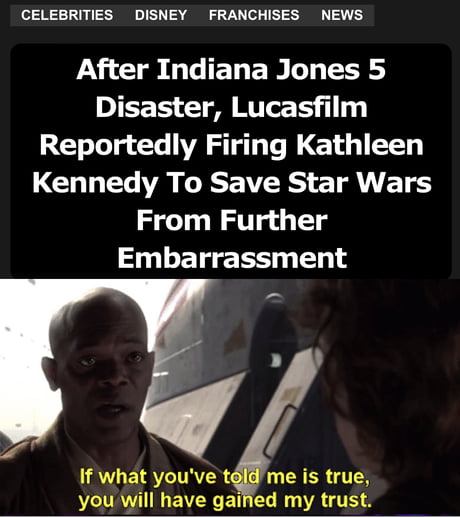 Kathleen Kennedy, the enemy of the Free Peoples of Middle-earth, was defeated