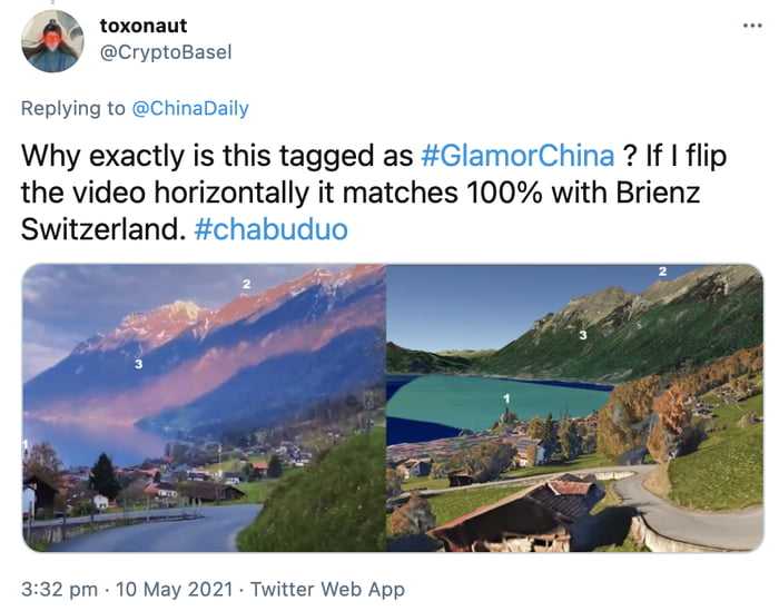 China Tries Promoting Itself Using Video From Swiss Alps