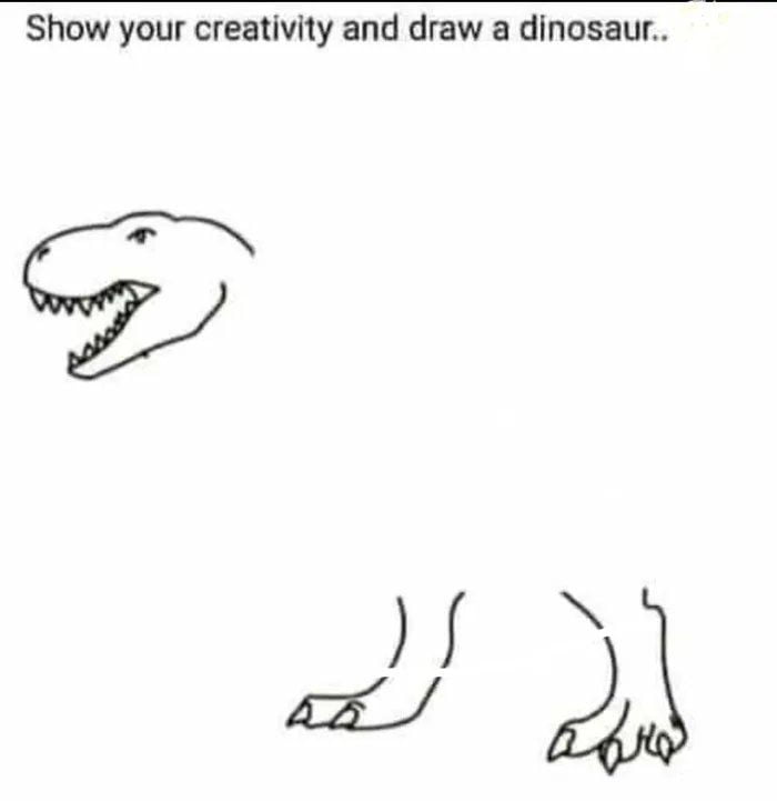 Pls Draw the most f*cked up Dino for a good laugh