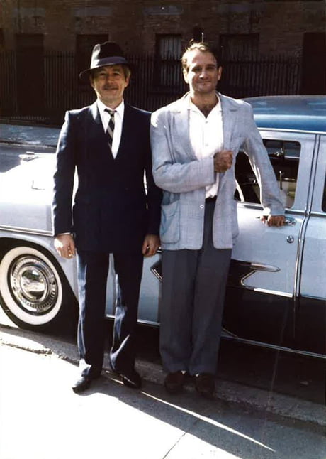 Robin Williams With My Dad And His 1956 Plymouth Belvedere On The Movie Set Of Seize The Day 1986 9gag