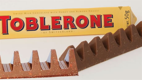 This big Toblerone (Regular one for scale) : r/mildlyinteresting