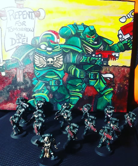 Vallejo air paint proxy color to Caliban green? : r/DarkAngels40k