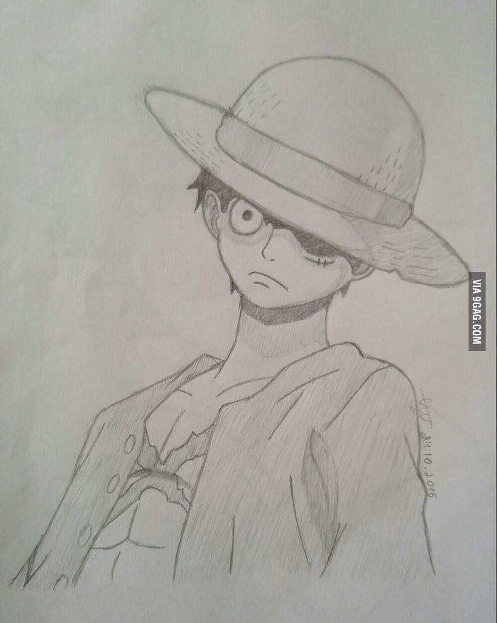 Just finished drawing Luffy from One Piece - 9GAG