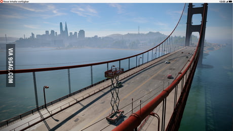Okay Watch Dogs 2 Will Be That Game Where You Can Drive A Scissor Lift Across The Golden Gate Bridge 9gag