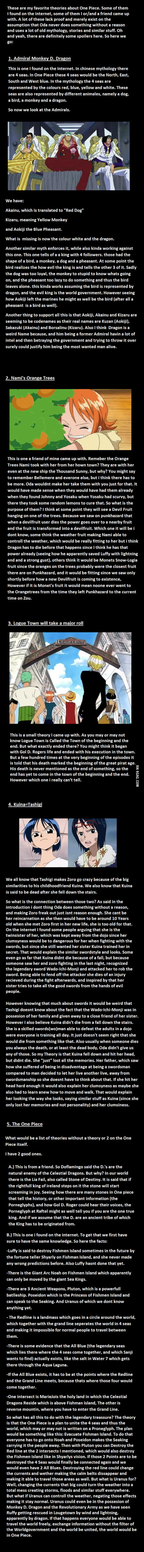 My Favorite One Piece Theories Contains Some Spoilers 9gag