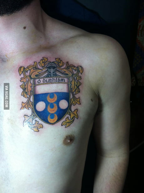 Family crest sleeve NOT FINISHED tattoo