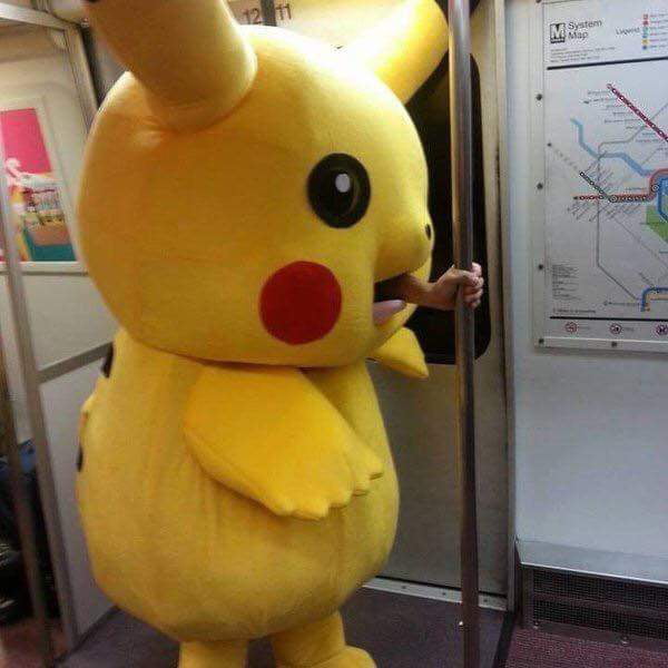 Pikachu's prehensile tongue.