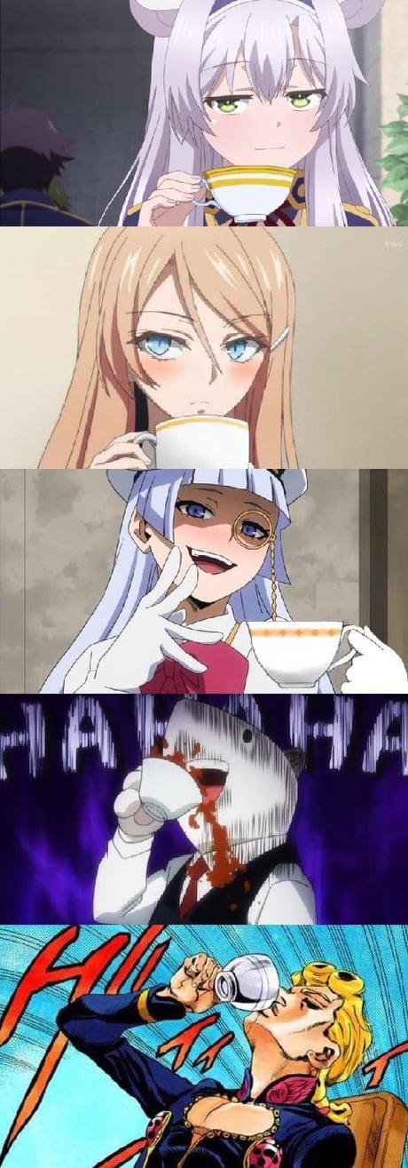 Anime girls drinking tea are so cute - iFunny