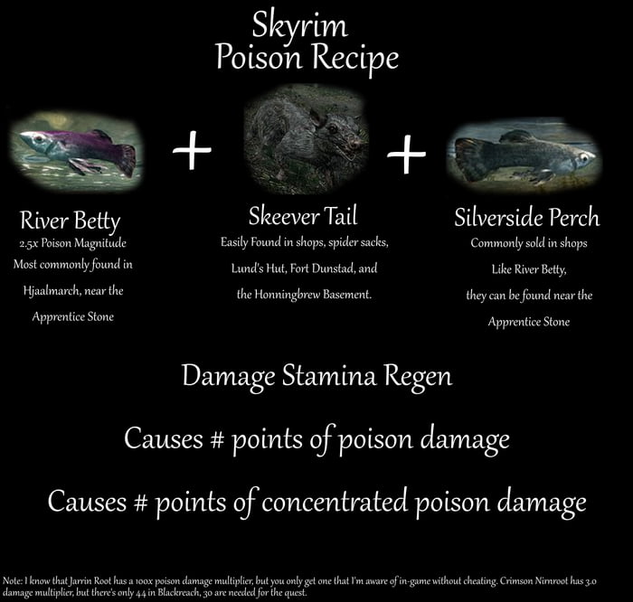 Skyrim Poison Recipe 9GAG