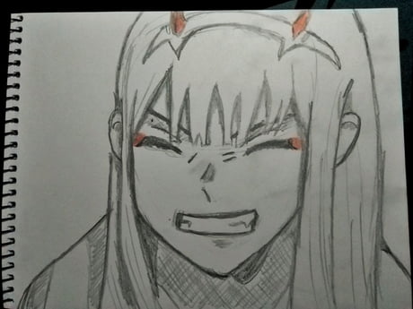Drawing ZERO TWO from anime DARLING X FRANXX easy step by step enjoyed 😁😁  | Drawing ZERO TWO from anime DARLING X FRANXX easy step by step enjoyed  😁😁 | By Easy drawingFacebook