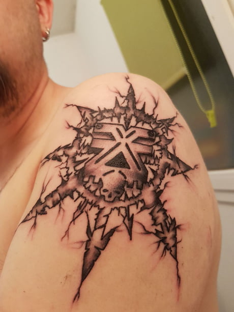 Seen a few 40k tattoos going about recently had mine progressed today  Blood has been spilt  rWarhammer40k