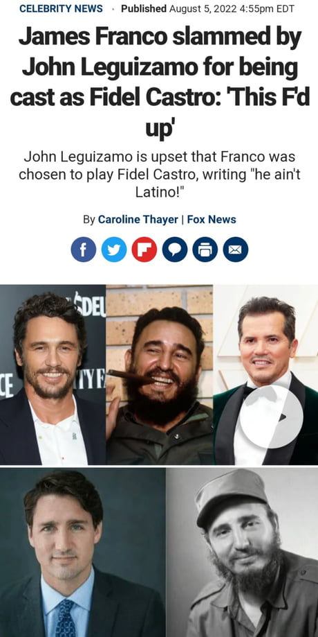 James Franco slammed by John Leguizamo for being cast as Fidel Castro:  'This F'd up