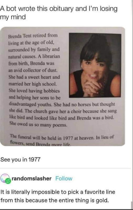 Brenda was a bird