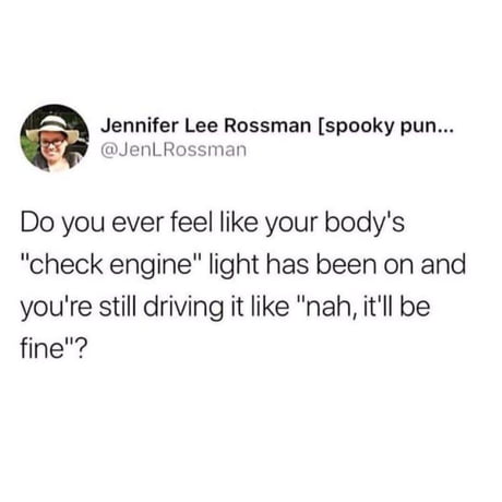 The human check engine light - 9GAG