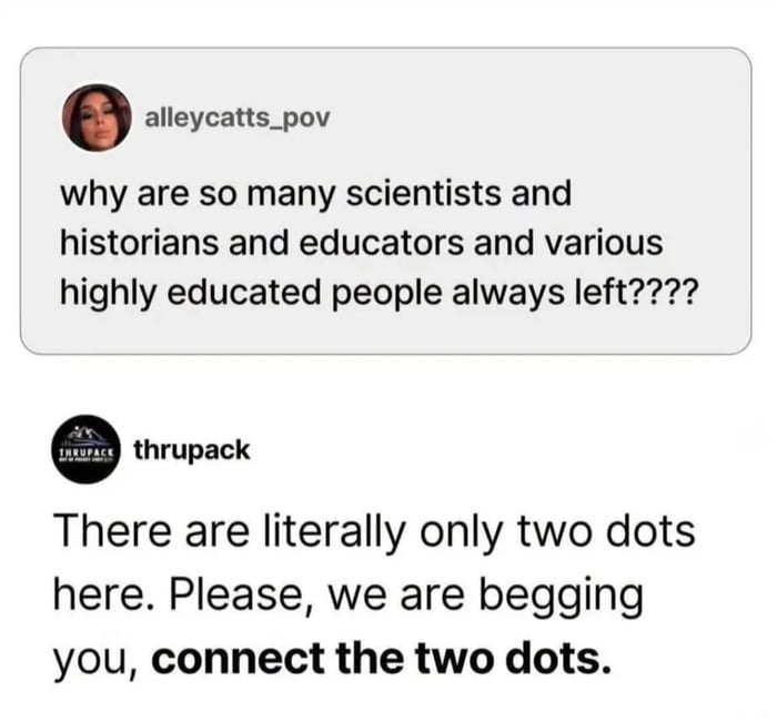 Connecting dots is apparently a lost art