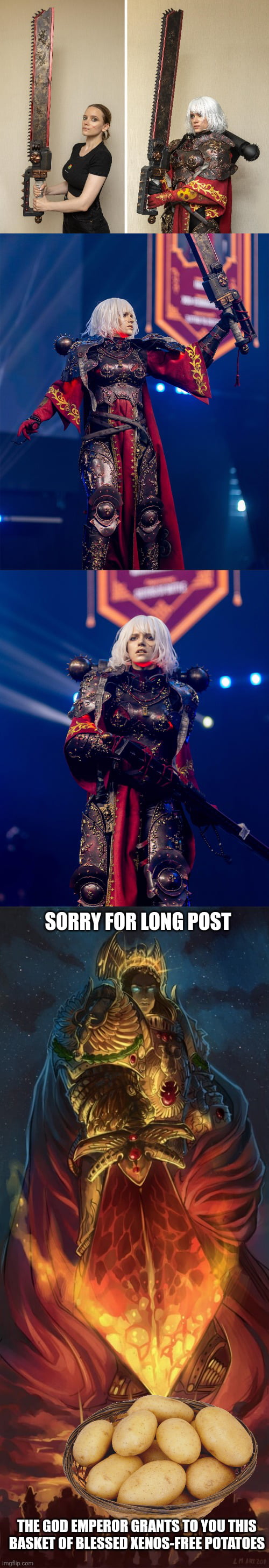 The Emperor is pleased with this battle sister, GLORY TO THE IMPERIUM OF MAN !!!