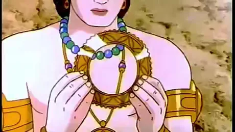 Ramayana: The Legend of Prince Rama (1992). Directed by Yugo Sako, animated  by Nick Park, narrated by James Earl Jones, Rama voiced by Bryan Cranston.  This gorgeous movie was way ahead of