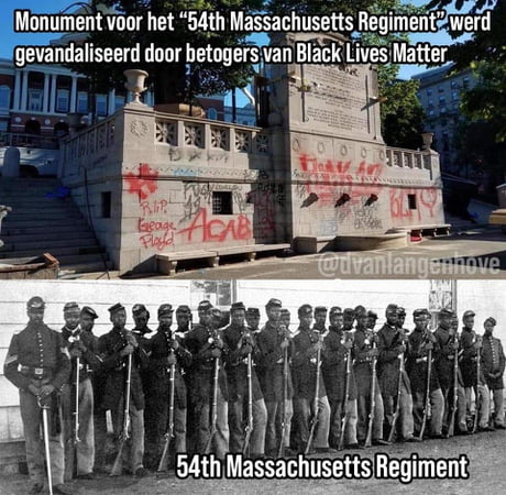 Monument For 54th Massachusetts Regiment Vandalized By Black Lives
