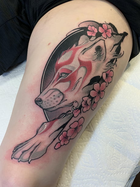 Okami - Wow! This stunning Amaterasu tattoo from axling looks painful but  certainly worth it! (http://bit.ly/1fqVQL5) If you have an Okami tattoo  please post in the comments below! | Facebook