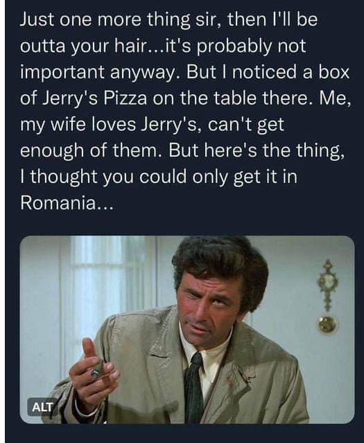 Just one more thing...... (a joke for the boomers)