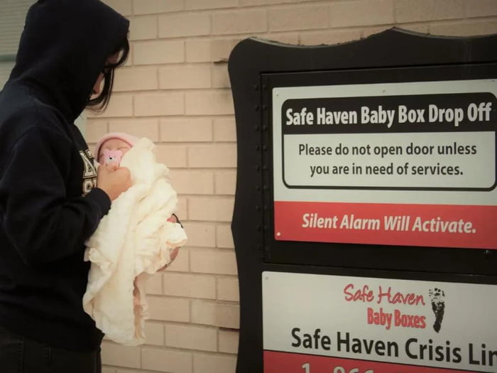 This lady founded "Safe Haven Baby Boxes (SHBB)" Where mothers can