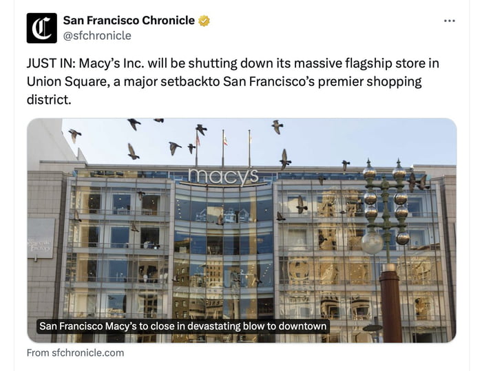 San Francisco is gonna be a legitimate failed city like flint in a decade.
