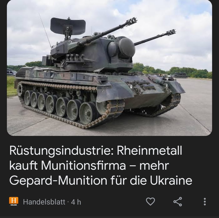 Since rheinmetall had problems with munitions, they simply brought the company producing them