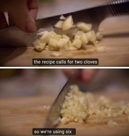 Garlic is never too much, its good for you, not for your breath through