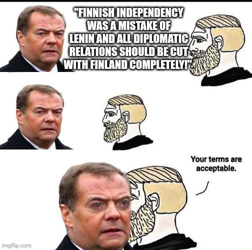 Medvedev has been drinking straight vodka from the bottle again it seems 9GAG